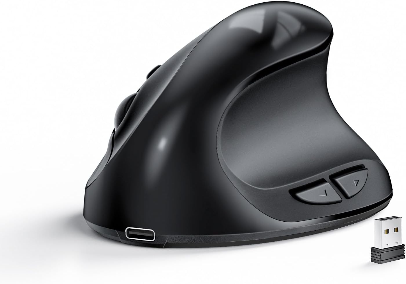 Ergonomic vertical wireless mouse